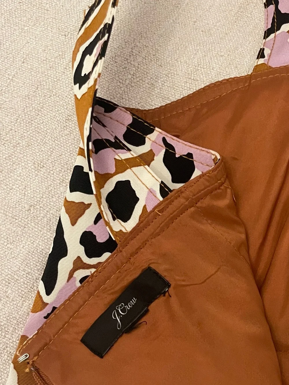 J.Crew Stretch Faille Cocktail Sheath Dress 12  Adobe Orchid Leopard Party Event